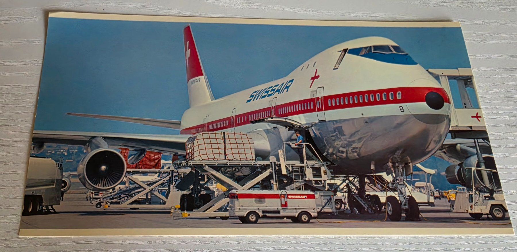 Ansichtskarten: Swissair Boeing 747 B Postkarte – Gebraucht aus Bassersdorf von ciao555