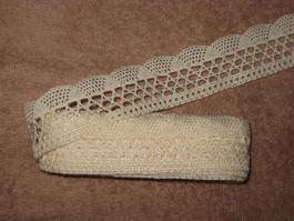 Häkelspitze Baumwollgem creme 3cm breit Reststück