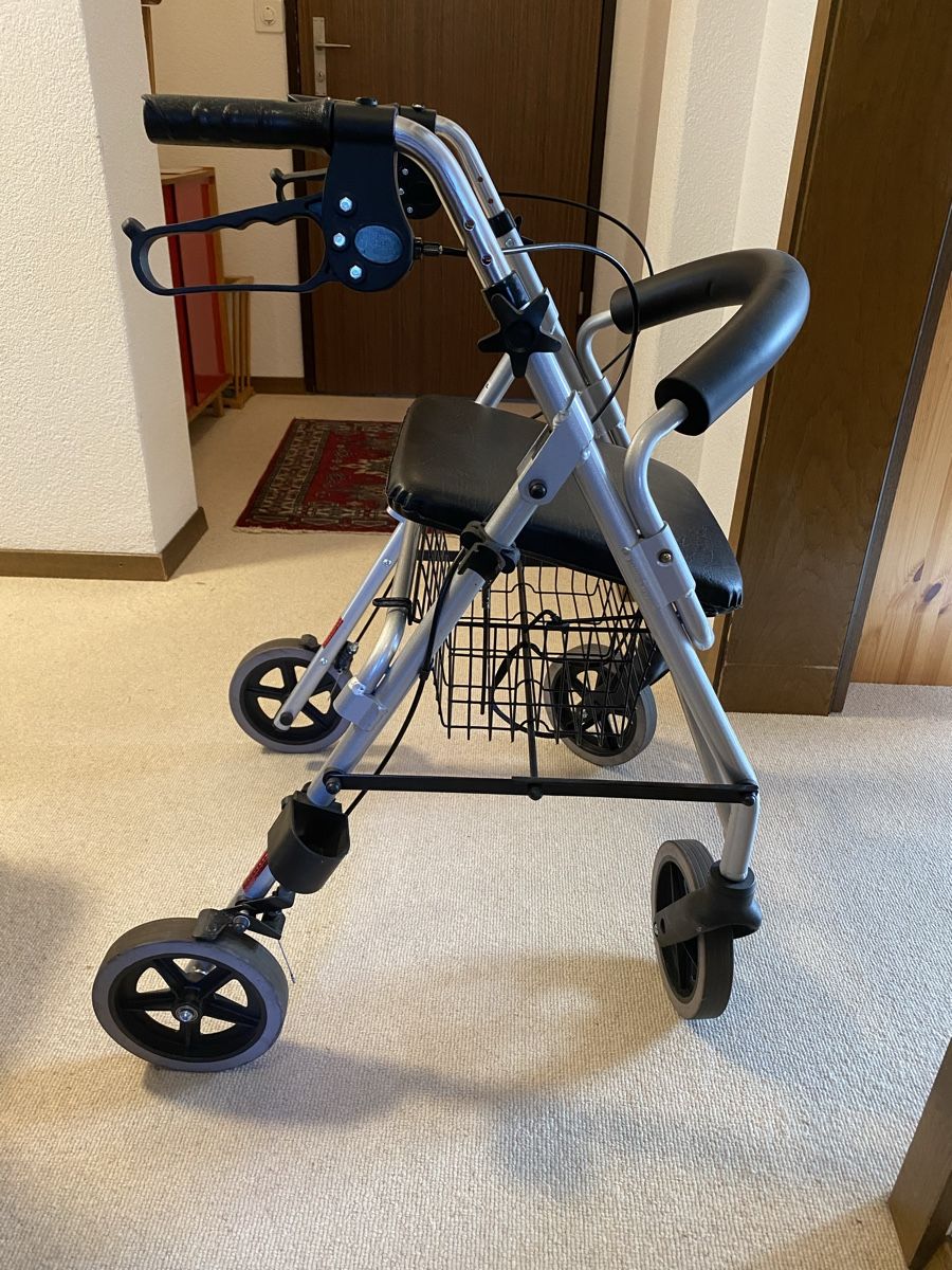 Ausili per la deambulazione: Rollator silber mit Sitzfläche und Korb neuwertig – Usato da Chur venduto da dan_80 1