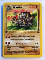 Graveler (uncommon) 1st Fossil - NM - ab 1.-