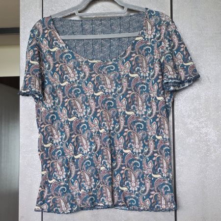 🐸 NILE PAISLEY WENDE TOP S T-SHIRT BLUSE BIO BAUMWOLLE