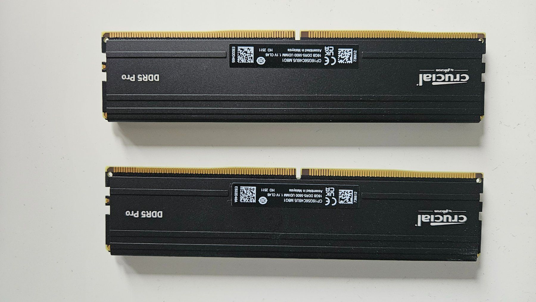 Kit RAM Crucial Pro DDR5 32 Go (2x16 Go) 5600 MHz CL46 (Gebraucht) in ...