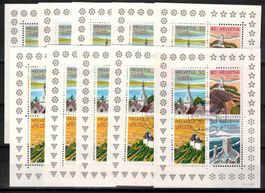 1987, 10 Stück Sonderblock "Tourismus" Nr. 757x mit ET-ʘ