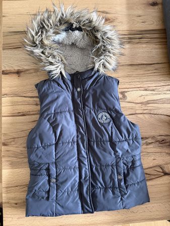 Warme Abercrombie & Fitch Weste mit Kapuze, Grösse M **TOP**