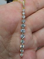 Collier argent avec diamants de moissanite certifiés