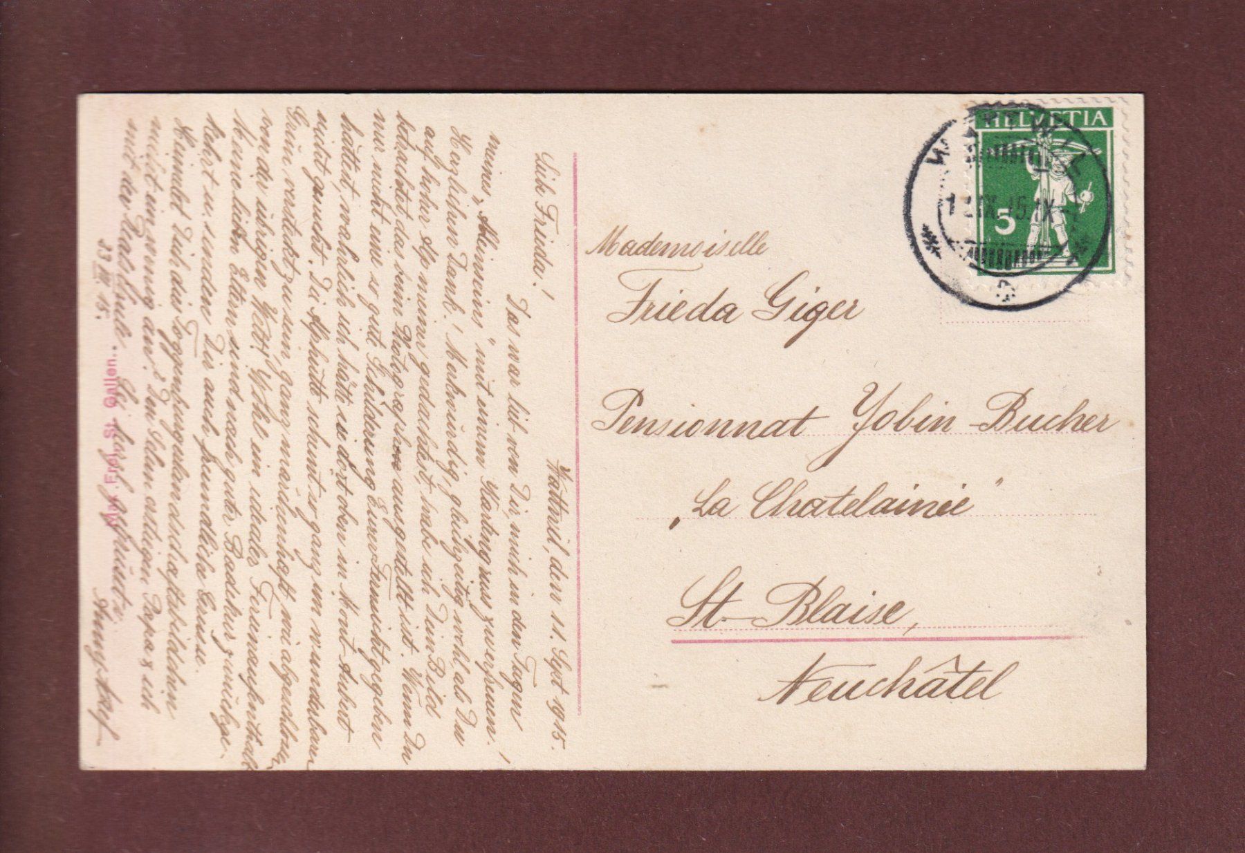 Cartoline postali: ALPLI mit Churfirsten - 1915 // Falte // – Usato da Pully venduto da nicecards 1
