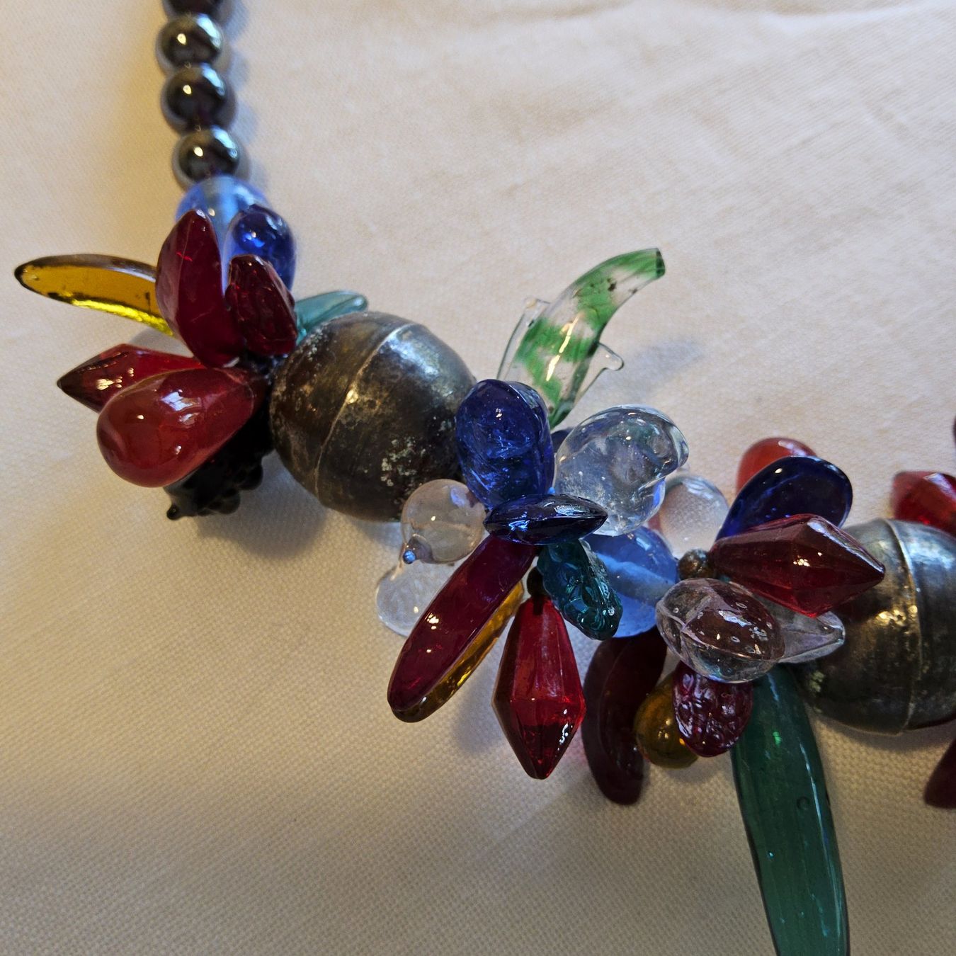 Catenine: Rare antike Glas Kette Collier ca 1940 – Usato da Zürich venduto da helsan 4
