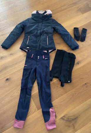 Reitbekleidung wie neu (Jacke, Hosen, Chaps, Handschuhe)