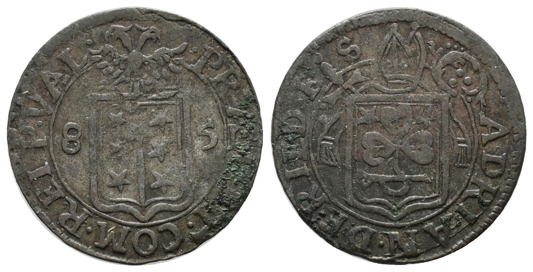 Tutti le monete: Wallis Halbbatzen 1685  /2268 – Usato da Trimbach venduto da Solothurn1