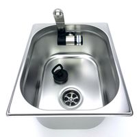 Spülbecken 325x265x150 Wasserhahn Ablauf