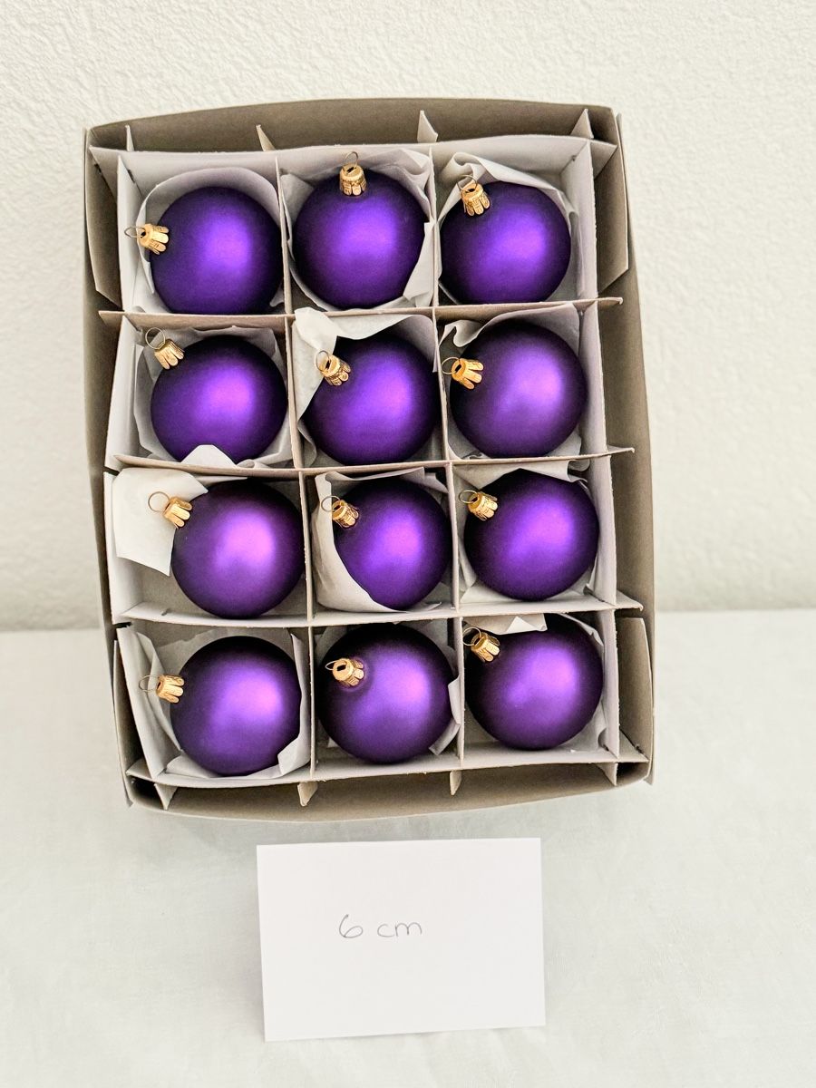 Globus Tutte le decorazioni: 12er Set Weihnachtskugeln, violett, 6 cm, von Globus – Nuovo e nell'imballaggio originale da Galmiz venduto da Wichtel25