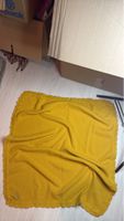 Cozy Mustard Yellow Baby Blanket with Scalloped Edge