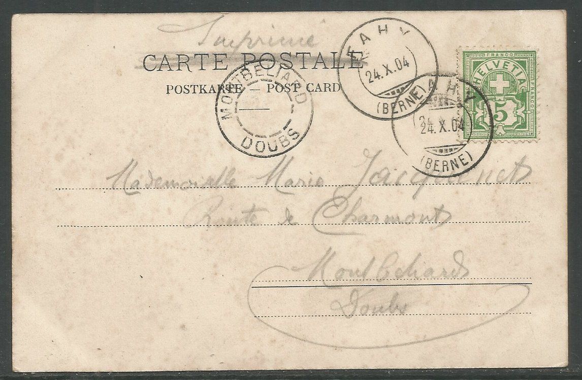 Carte P de 1904 ( Pâturage en Gruyère ) (D #39 occasion) à La Russille pour