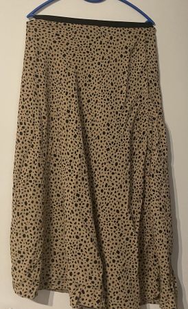 Jupe longue léopard beige & noire