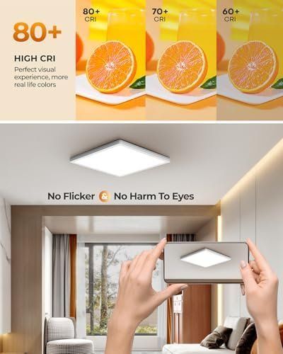 Kronleuchter & Deckenlampen: LED Deckenleuchte Flach Dimmbar 24W Deckenlampe 2000K Warm – Neu und originalverpackt aus Hundwil von pak_7zvn 6