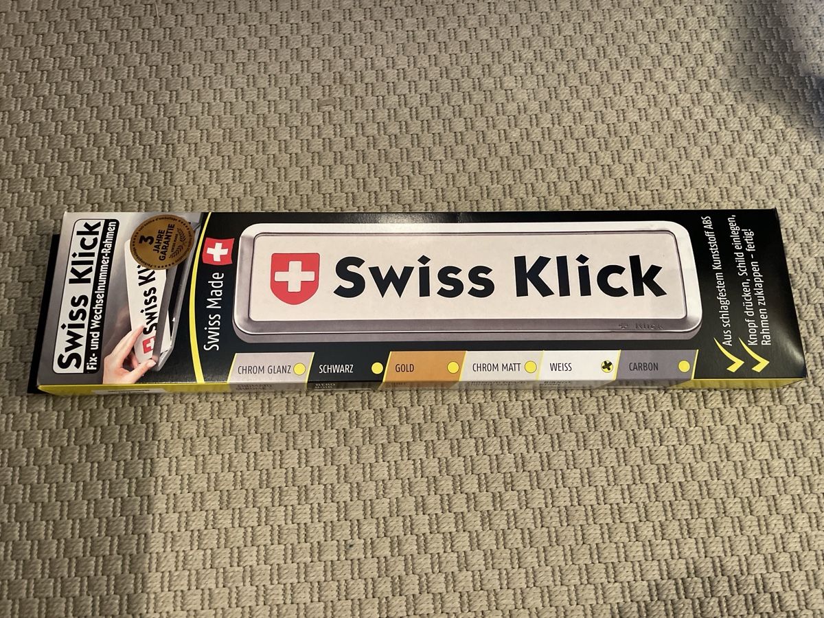 Swiss Klick Supporti a parete: Swiss Klick Kennzeichenhalterung Weiss – Nuovo (secondo la descrizione) da Zürich venduto da ricflix