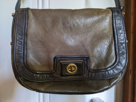 MARC BY MARC JACOBS : Sac en cuir brun-vert
