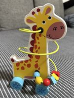 Holz-Spielzeug: Motorikschleife Giraffe, Top Zustand!
