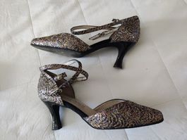 WERNER KERN Danse Shoes sparkly multi coloured + brush