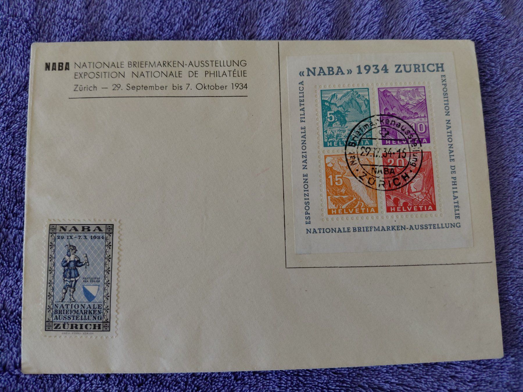 Alle Briefmarken: Toller Brief mit NABA Block ET – Gebraucht aus Horw von Onurb008