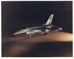 Pressefoto F-16C Night Falcon USAF auf Kodak Fotopapier