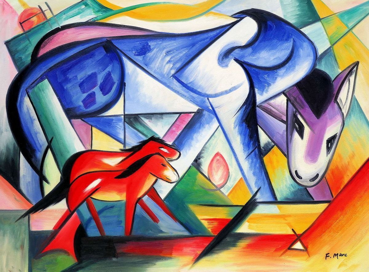 Riproduzioni & Creazioni: Franz Marc - Die ersten Tiere – Nuovo (secondo la descrizione) da Larnaca venduto da KunstDepot24