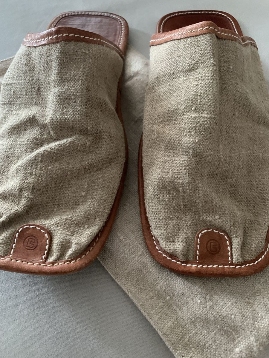Scarpe da uomo: Maenner extravagante Leinen Pantoffel – Usato da Bergdietikon venduto da zor_856j 3