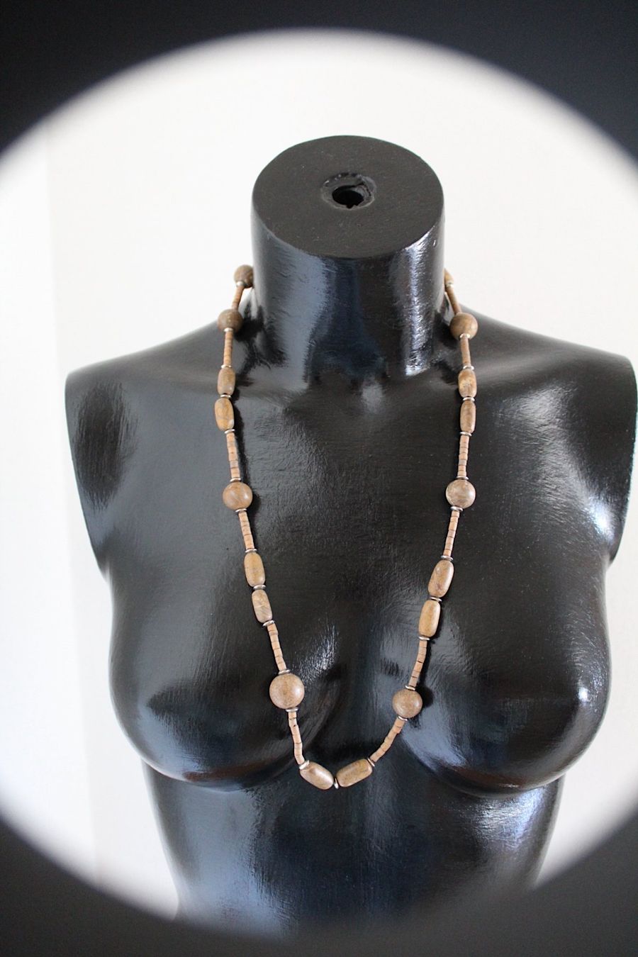 Catenine: Naturstein Kette, länge 37 cm – Usato da Locarno venduto da madame-tus-sauds 1