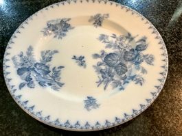 SARREGUEMINES FLORE FRANCE JUGENDSTIL ANBIETTELLER MAJOLIKA