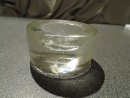 Kerzenständer rund/klein/dickes Glas