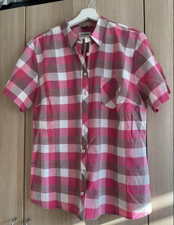 Schöffel Kurzarmhemd rosa kariert, Gr. 48