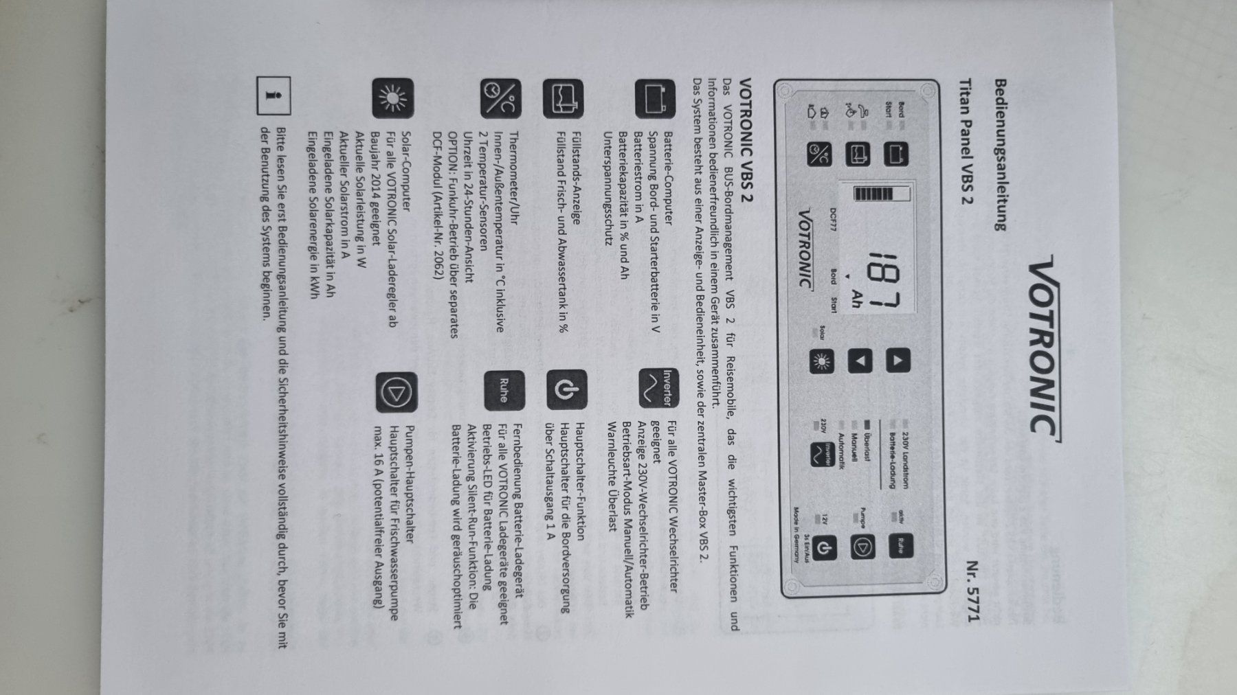 Veicoli da campeggio: Steuerpanel Controlpanel Camper Wohnmobil – Nuovo (secondo la descrizione) da Fürigen venduto da Bucheli59 3