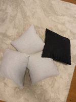 4 IKEA Kissen inkl. Bezüge  grau & anthrazit