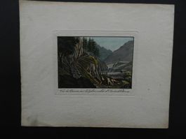 Zubenvalleè bei Oberhasli Aquatinta Kanton Bern