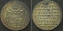 WÜRZBURG Sterbegroschen 1779 ADAM FRIEDRICH v. SEINSHEIM Ag