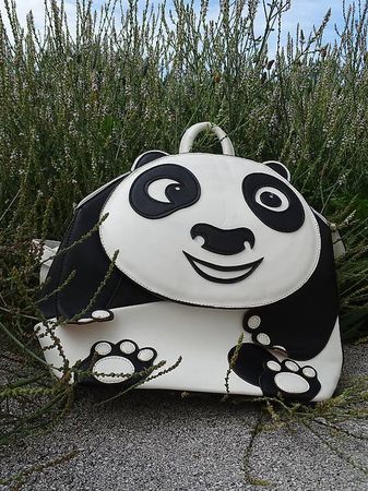 Sac à dos en simili-cuir - Panda en relief 3D