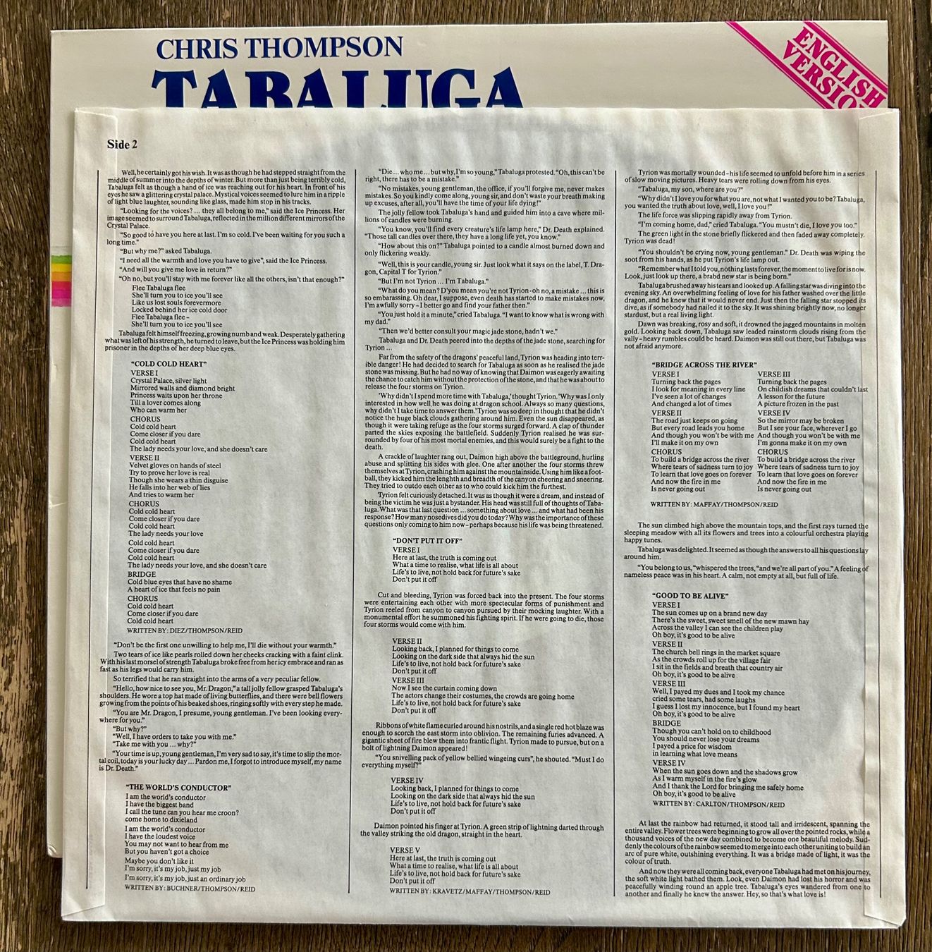 Dischi in vinile: CHRIS THOMPSON Tabaluga And The Magic Jadestone LP MAFFAY – Usato da Basel venduto da forevermusic 3