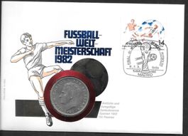 Münzbrief Spanien Fussball WM 1982 Finalspiel 11.7.1982