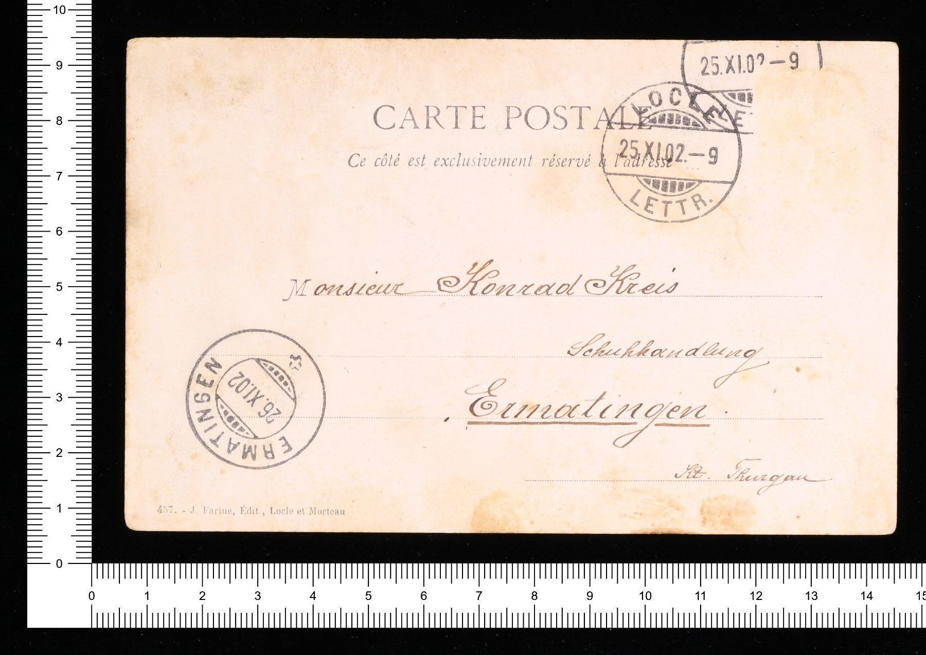 Cartoline postali: Locle - Hotel des Postes – Usato da Riehen venduto da Tignanello1 1