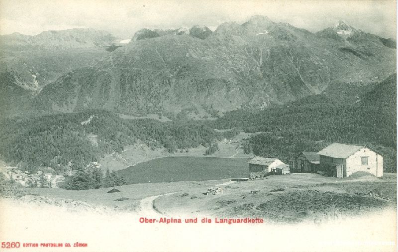 Cartoline postali: Ober Alpina - die Languardkette c1910 – Usato da Emmenbrücke venduto da teestube