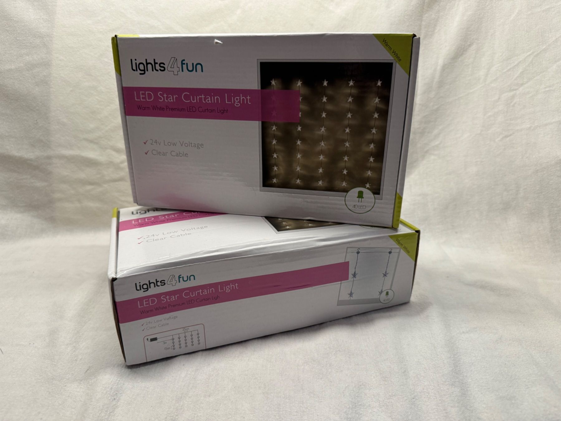 Lichterketten & Leisten: 2 x LED-Sternenvorhänge – Neu und originalverpackt aus Zürich von van_5xbk