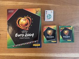 Panini EM 2004 Album leer + über 100 Sticker + Poket Album