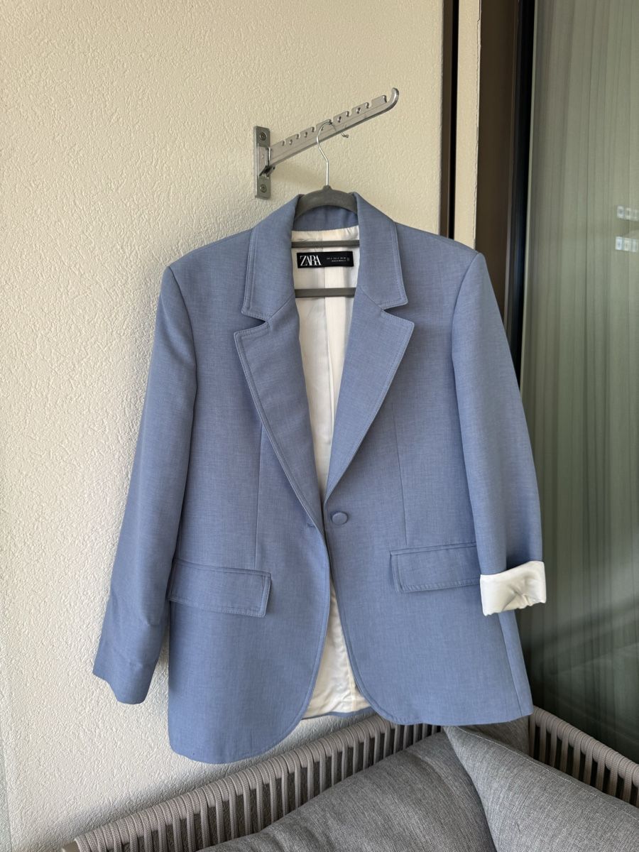 Zara Jacken: Zara Blazer in Hellblau, Gr. S  – Gebraucht aus Cham von LaBaum
