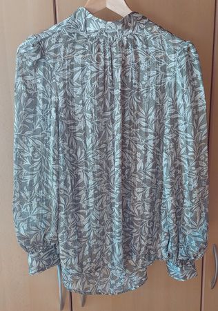 Damen Bluse mit Muster Stehkragen