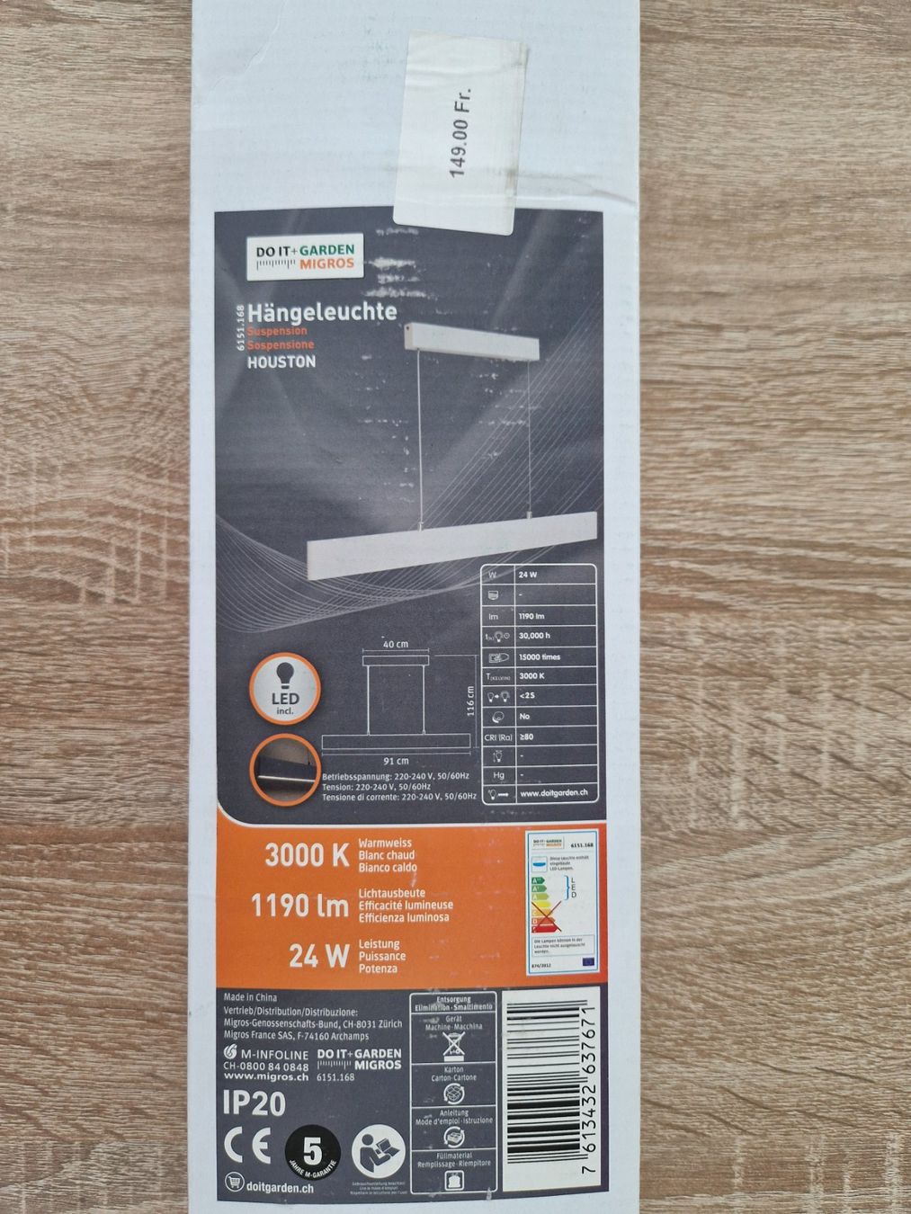 Lampadari & plafoniere: LED-Hängeleuchte Houston, OVP! – Nuovo e nell'imballaggio originale da Rebstein venduto da Ajs_Toy_Palast_1 1