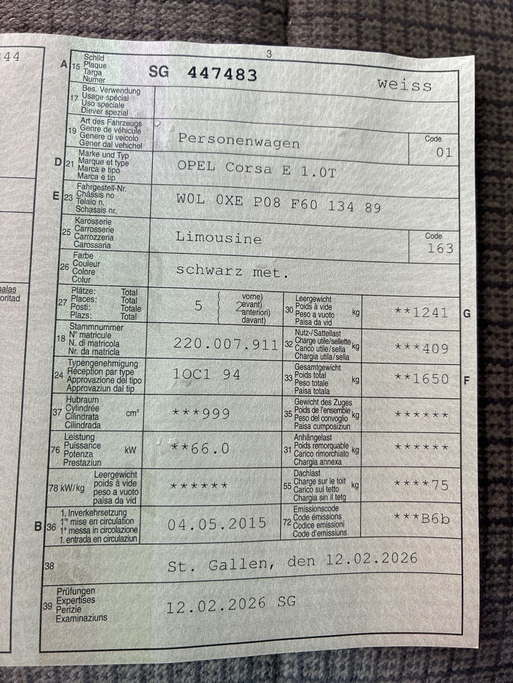 Opel Autos: Opel Corsa E – Gebraucht aus Bad Ragaz von remok01 6