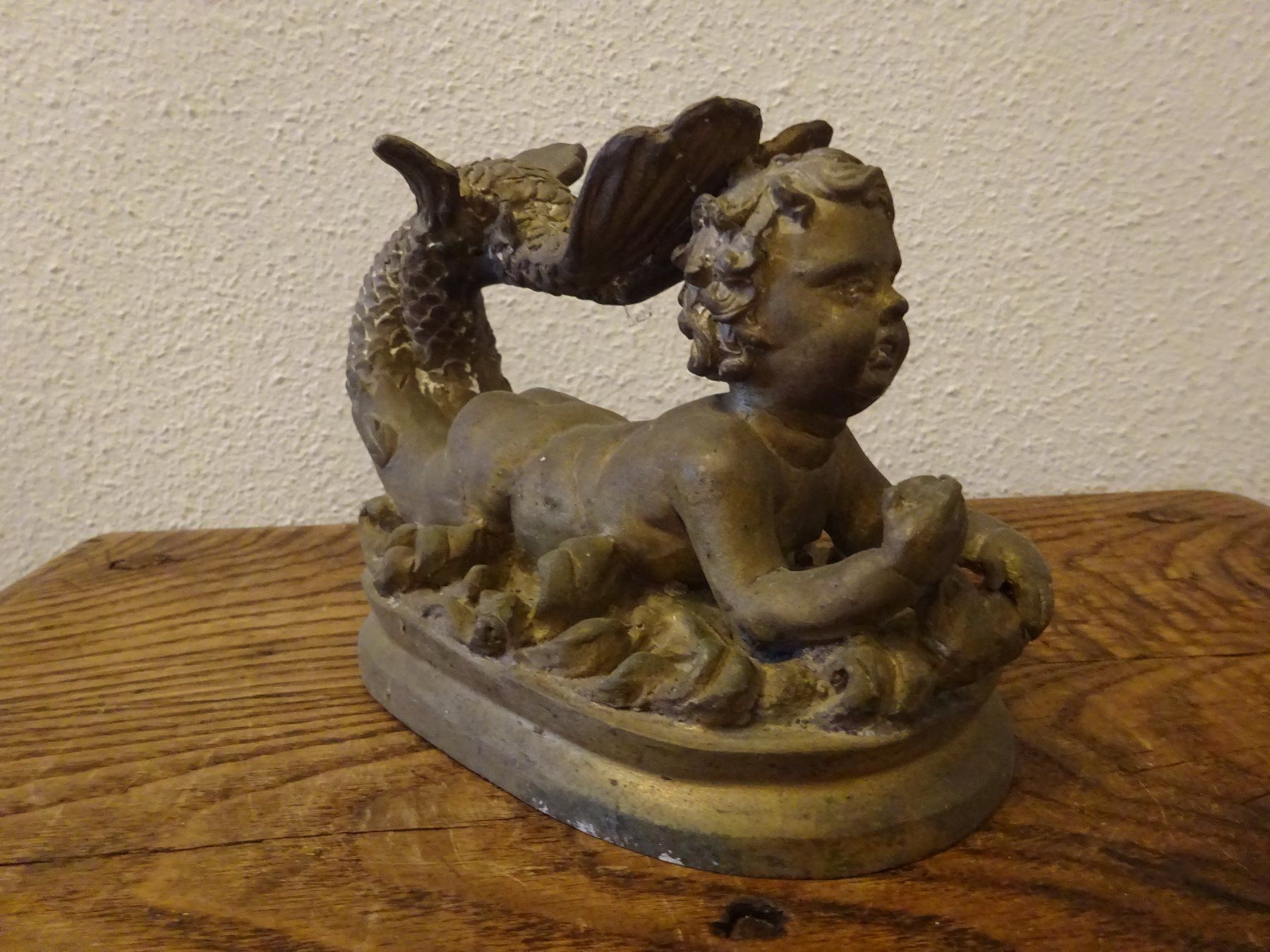 Sculture & Statue: Brunnenfigur Fisch Poseidon Wasser – Usato da Esslingen venduto da eintagammeer 1