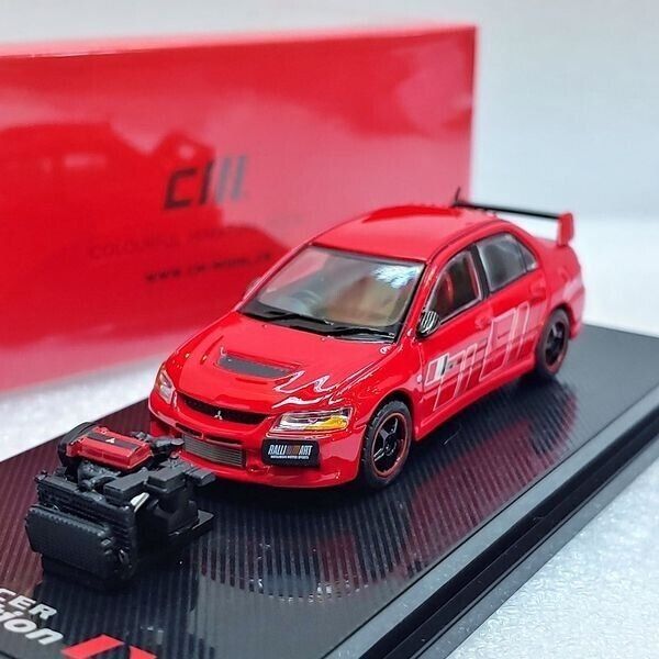Mitsubishi Modellautos: LANCER EVO IX WITH ENGINE 2003 red 1/64 NEUHEIT – Neu und originalverpackt aus Oberrüti von tomluethi 1