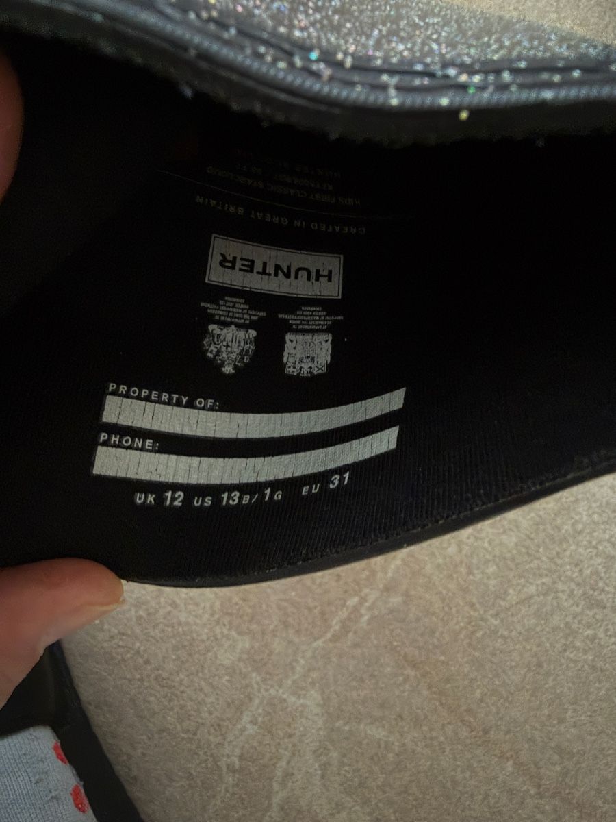 Hunter Scarpe per ragazze: Hunter Rain Boots, Black Glitter, EU 31 – Usato da Bernex venduto da Oma44 3