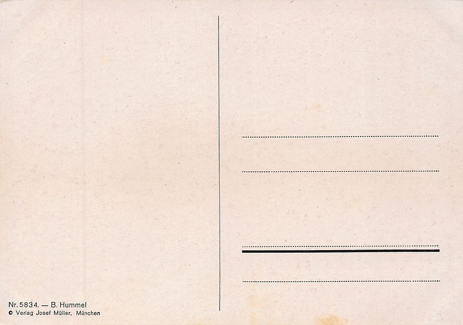 Ansichtskarten: Kunst-AK, B. Hummel, Der Kuss – Gebraucht aus Frauenfeld von POML 1